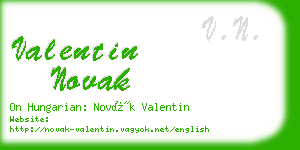 valentin novak business card